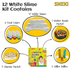 SNEKI DIY Transparent Scented Slime Kit for Kids with Glitter| Charms | Star | Beads Set