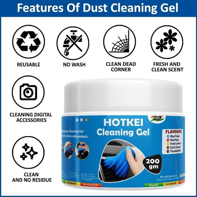 HOTKEI Multipurpose Reusable Dust & Dirt Cleaning Gel, Cleaning Slime 200gm