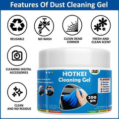 HOTKEI Multipurpose Reusable Dust & Dirt Cleaning Gel, Cleaning Slime 200gm