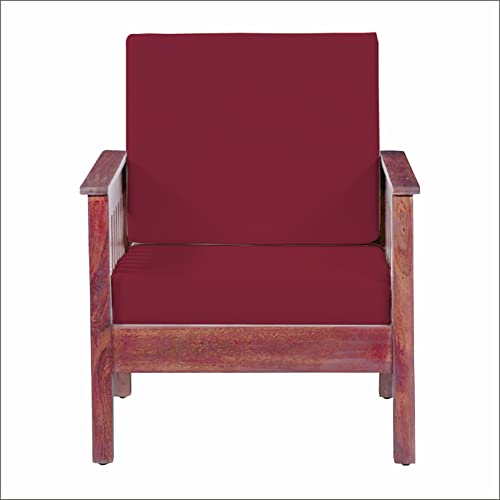 LAZI | Wooden sofa set cover Maroon on livebetterindia.com
