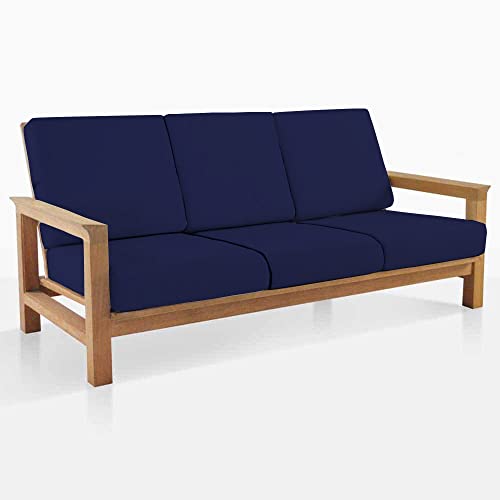 Hotkei | Blue wooden sofa cushion cover on livebetterindia.com
