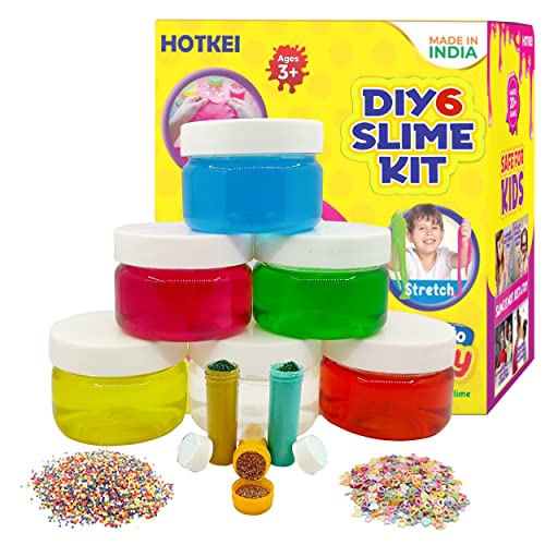Hotkei | 6 slime playing kit with accessories on livebetterindia.com