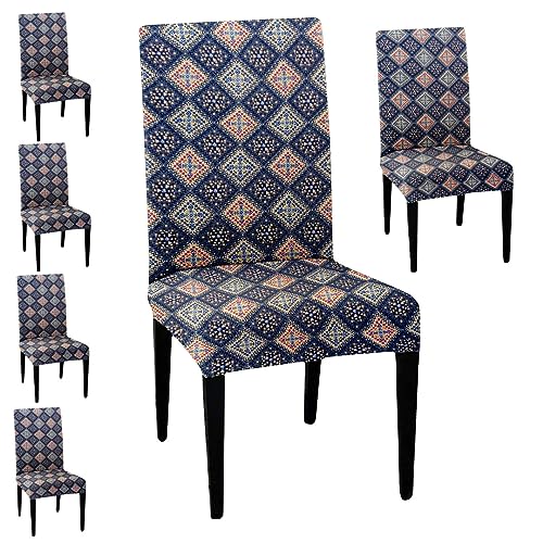 HOTKEI Graphic Printed Dining Chair Cover Stretchable Cushion Slipcover and Seat Protector