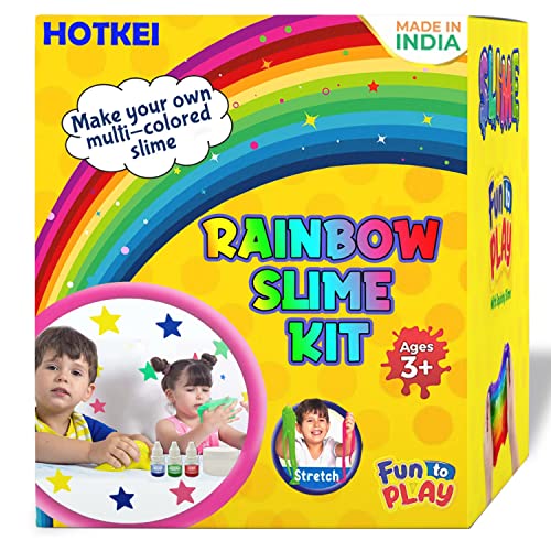 HOTKEI DIY Transparent Scented Toy Slime Kit for Kids with Glitter| Charms | Star | Beads Set