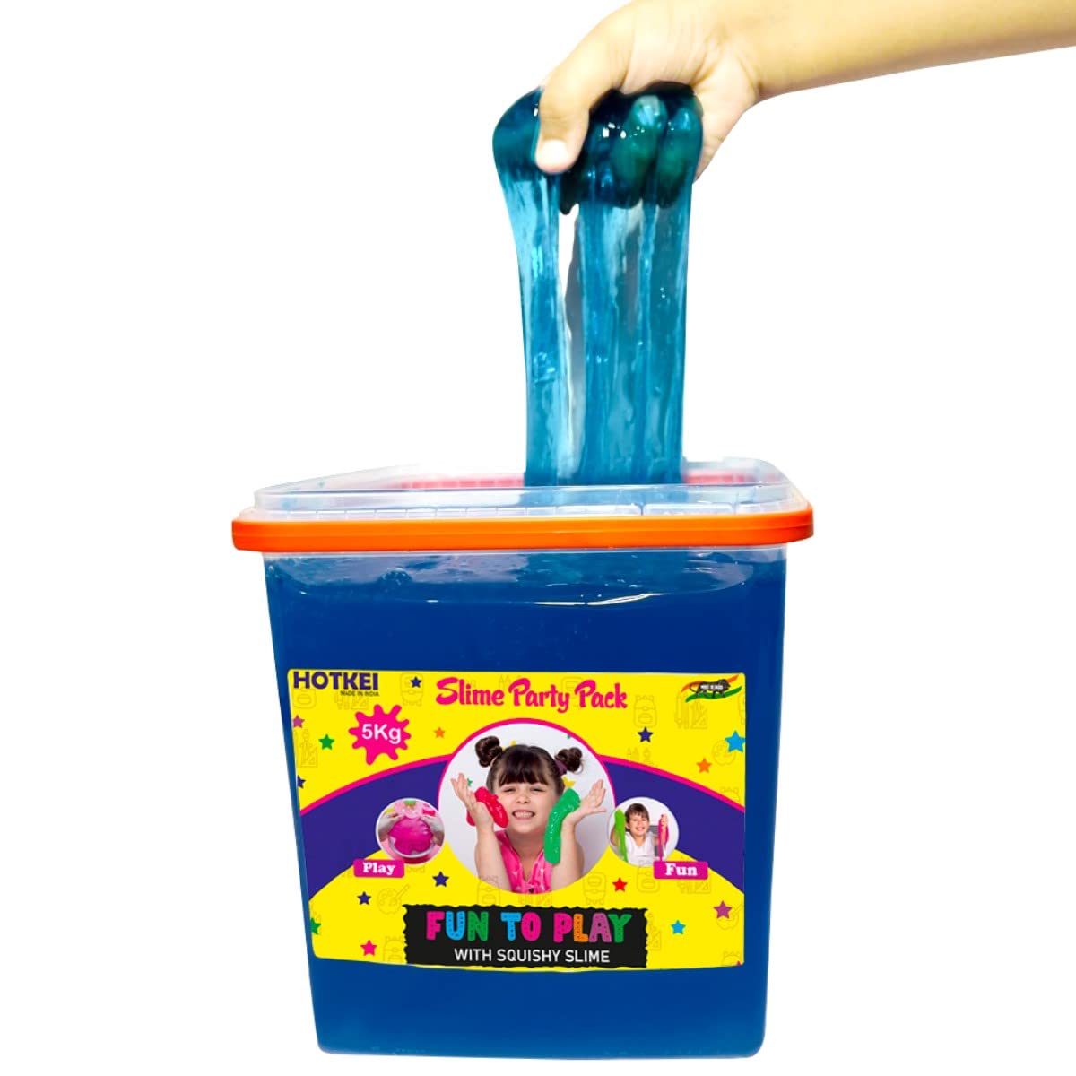 HOTKEI Colored Fruit Scented Slime 1kg Bucket for Kids Playing
