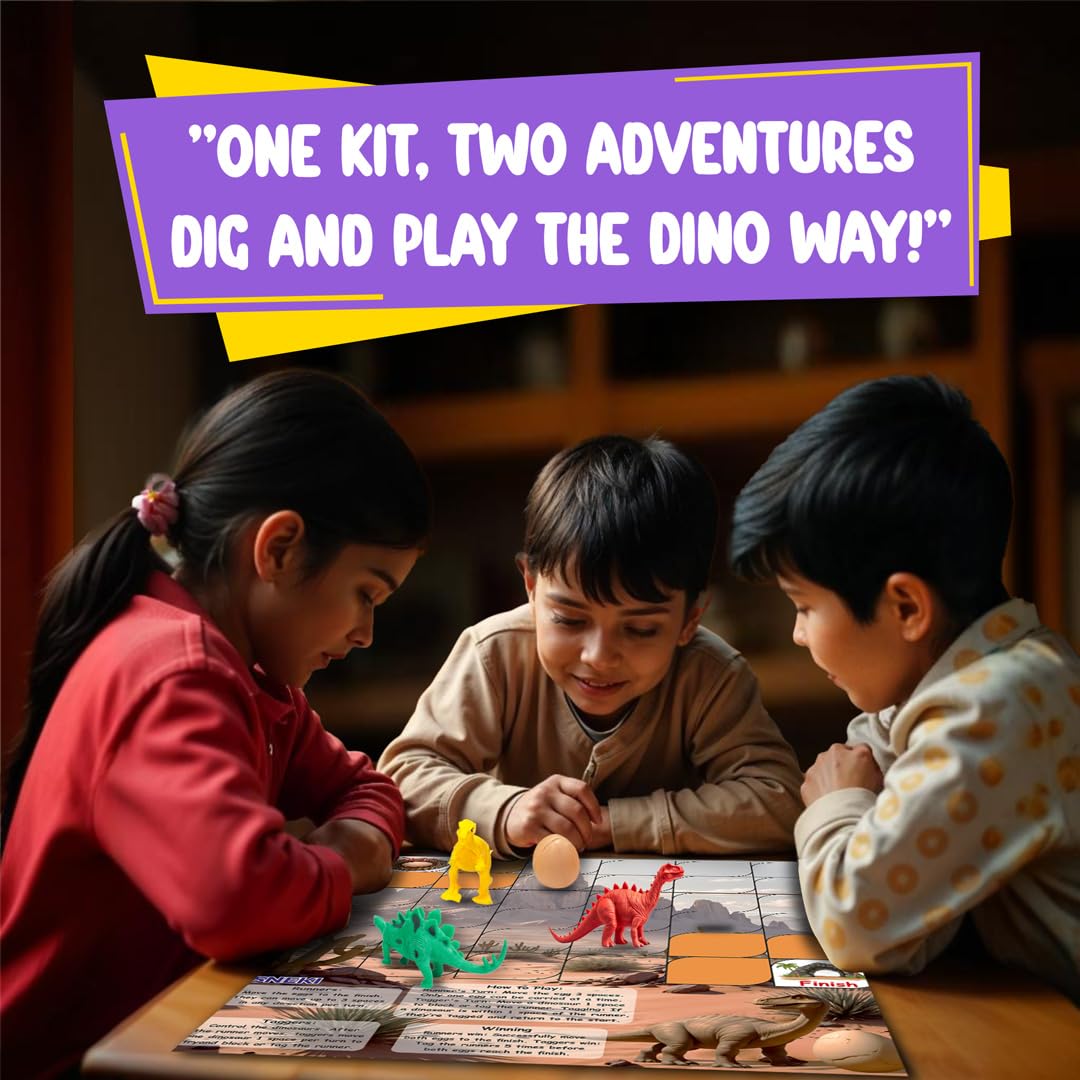 Sneki Finding Dino adventures game kit at home on livebetterindia