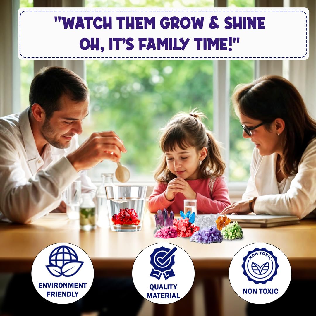 SNEKI DIY Crystal Kit Home Science Experiment Kit for Kids