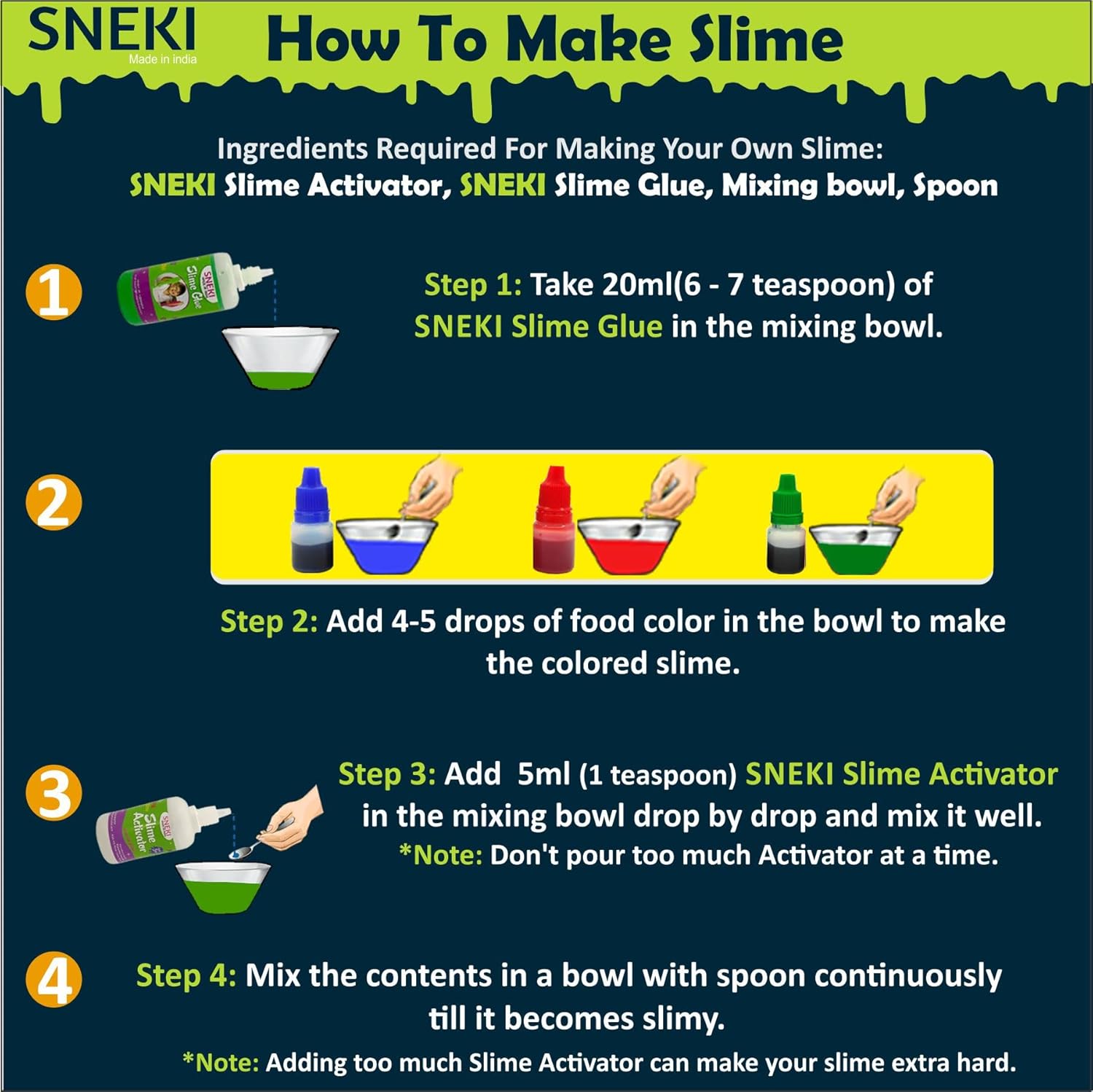 Sneki | how to make slime on livebetterindia.com