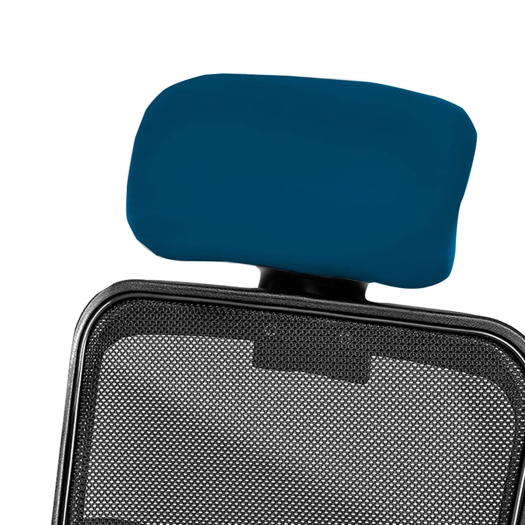 LAZI | Airforce Blue Headrest cover for Boss chair on livebetterindia