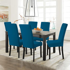 HOTKEI Airforce Blue Elastic Stretchable Dining Chair Cover for Seat Protector and Slipcover