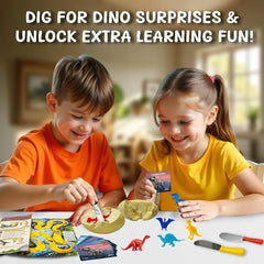 HOTKEI Dino-digout Kit Dinosaur Fossil Egg Excavation Toys Kit for Children aged 8-12