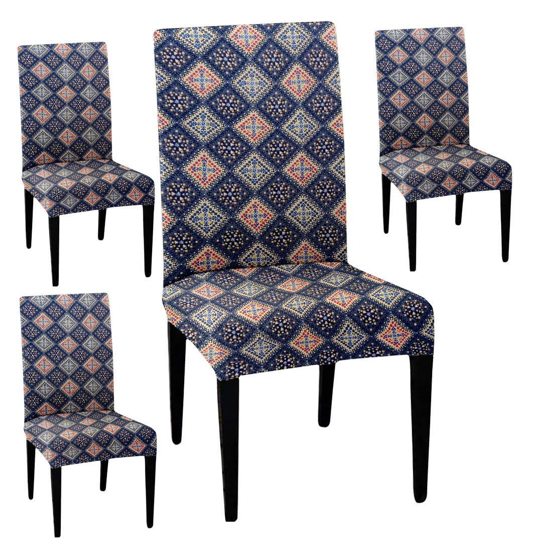 HOTKEI Graphic Printed Dining Chair Cover Stretchable Cushion Slipcover and Seat Protector