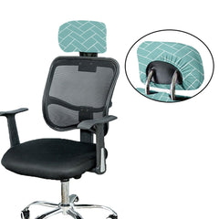 HOTKEI Pastel Green Brick Print Soft Polyester Office Chair Headrest Cover and Protector