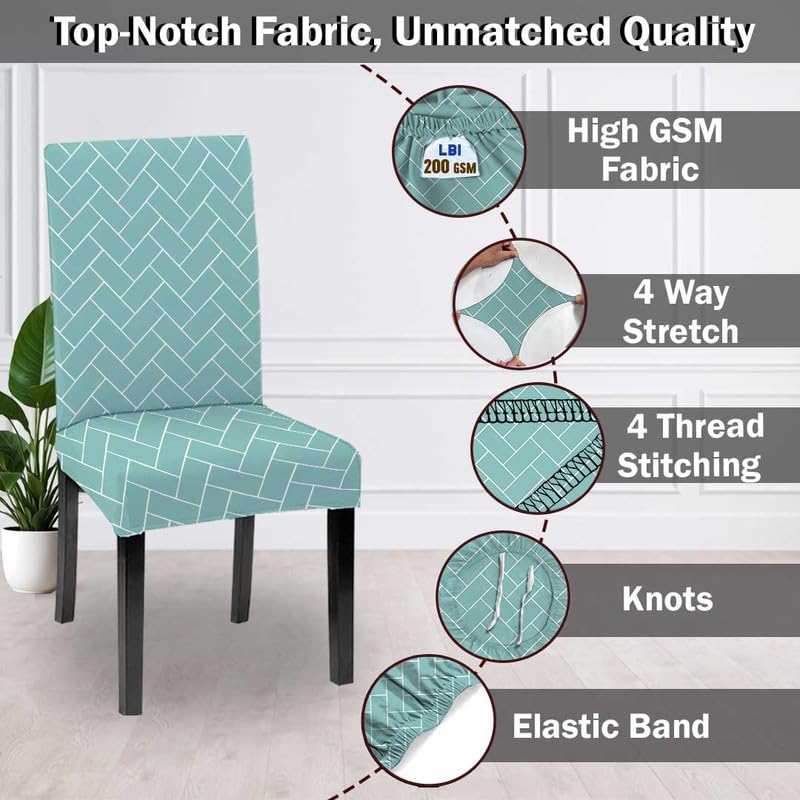 Hotkei | Polyester 4 way stretchable chair cover on livebetterindia.com