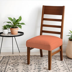 HOTKEI Peach Dining Chair Base Cover Stretchable Chair Cushion Protector and Slipcover for Dining Chair Cover