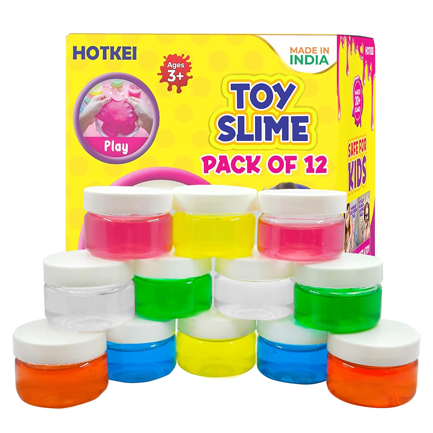 Hotkei | Toy slime pack of 12 for kids on livebetterindia.com