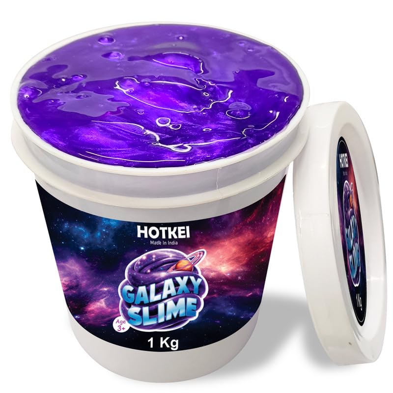 HOTKEI Galaxy Slime Shiny Fruit Scented Metallic Slimy Gel Slime Jelly for Kids Art and Craft