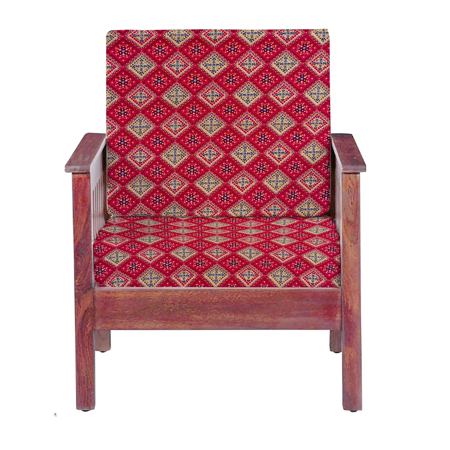 LAZI Abstract Print Sofa 1 Seater Sofa Cushion Cover Stretchable Wooden Sofa Slipcover
