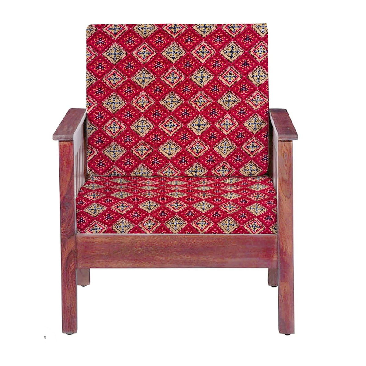 LAZI Abstract Print Sofa 1 Seater Sofa Cushion Cover Stretchable Wooden Sofa Slipcover