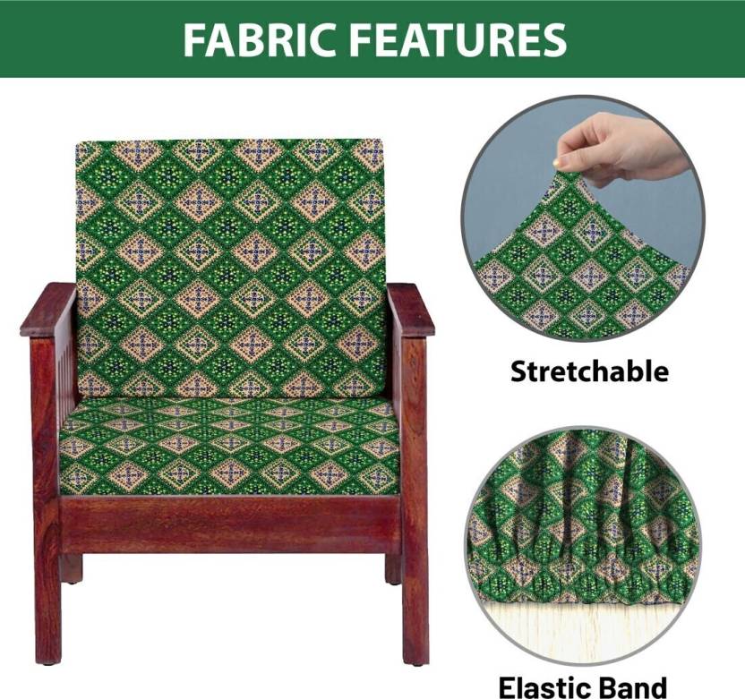 LAZI Abstract Print Sofa 1 Seater Sofa Cushion Cover Stretchable Wooden Sofa Slipcover