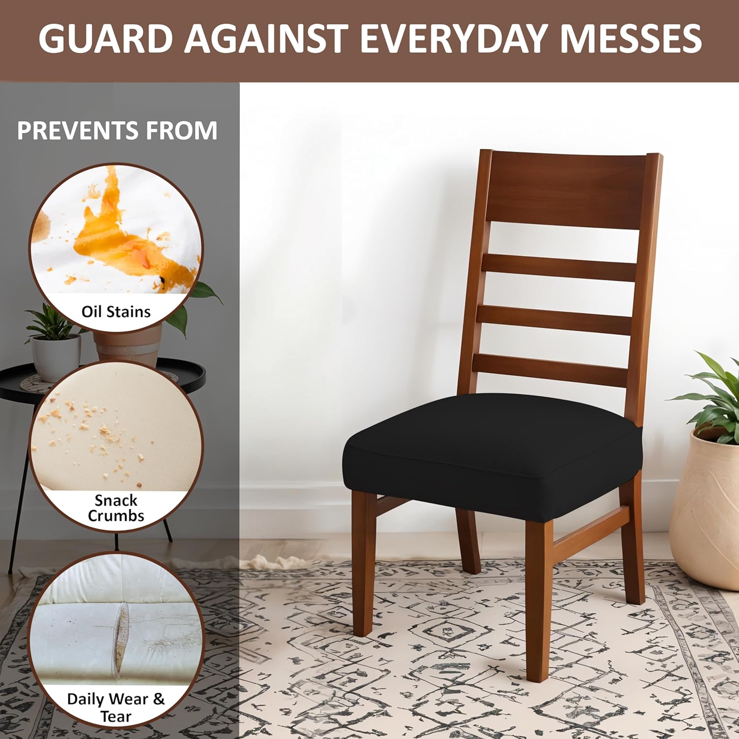 LAZI | Protect Dining chair with cushion cover on livebetterindia.com