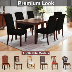 Lazi | black polyester chair cover and  slipcover on livebetterindia.com
