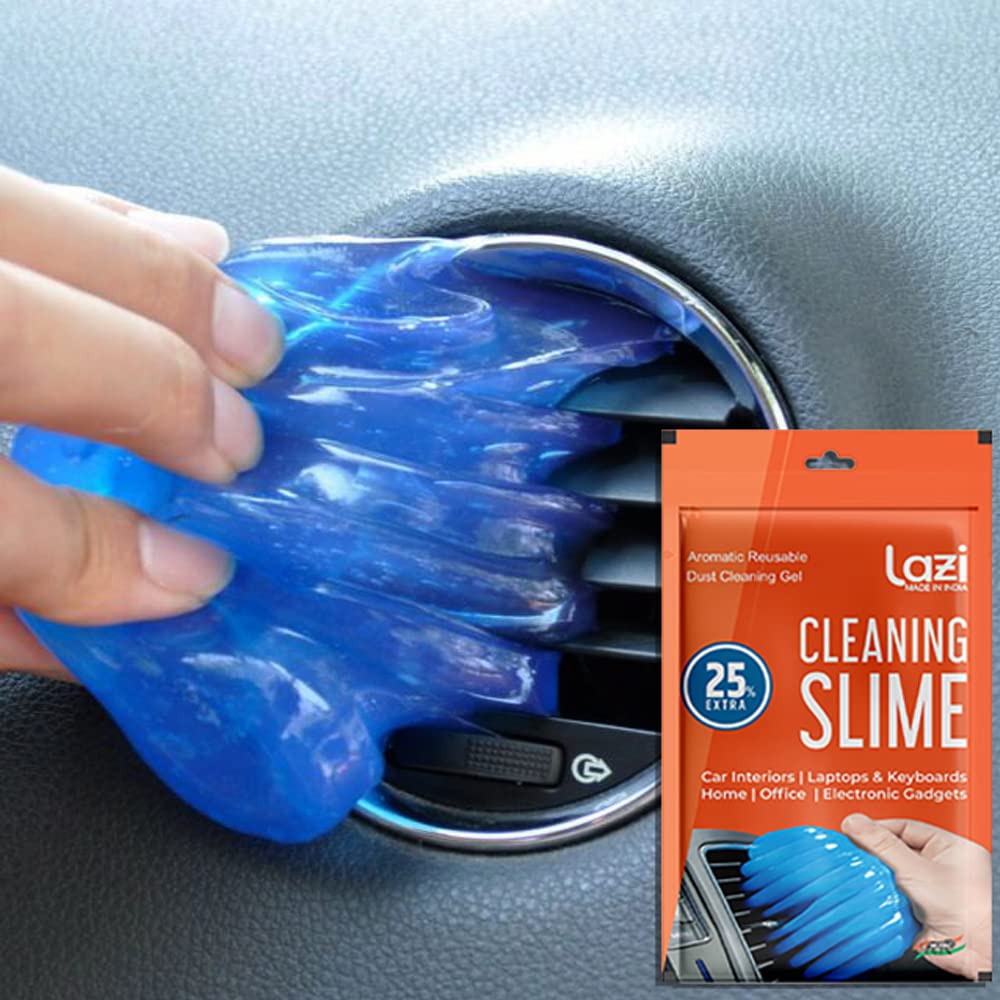 LAZI Blue Aqua Scented Multipurpose Reusable Dust & Dirt Cleaning Slime 100gm