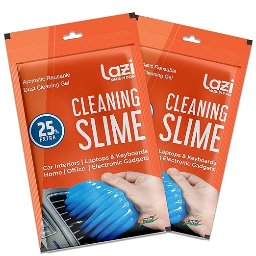 LAZI Blue Aqua Scented Multipurpose Reusable Dust & Dirt Cleaning Slime 100gm