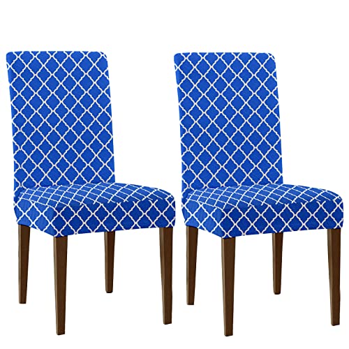 LAZI Blue Diamond Print Dining Chair Cover, Seat Cover and Protector for Dining Chair