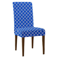 LAZI Blue Diamond Print Dining Chair Cover, Seat Cover and Protector for Dining Chair