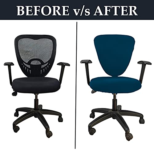LAZI | Before and after of office chair cover after cover on livebetterindia.com