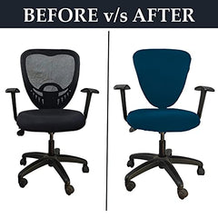 LAZI | Before and after of office chair cover after cover on livebetterindia.com