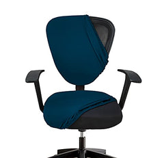 LAZI | Airforce Blue color Office chair cover set on livebetterindia.com