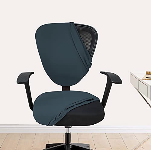 LAZI Dark Gray Executive Office Chair Slipcover Rotating Chair Seat Covers and Slipcover