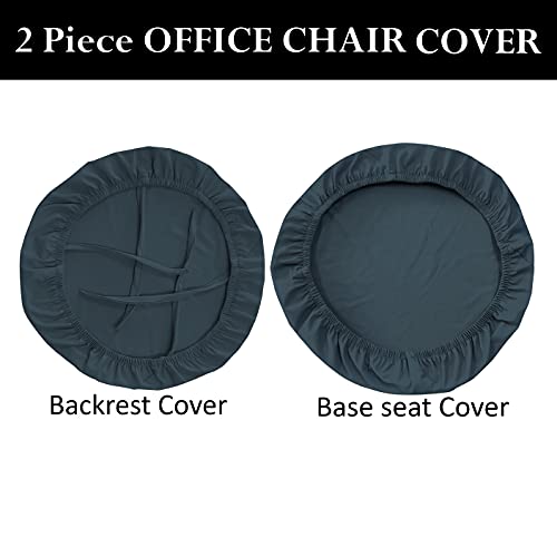 LAZI Dark Gray Executive Office Chair Slipcover Rotating Chair Seat Covers and Slipcover