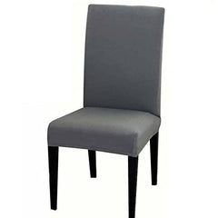 LAZI Dark Grey Color Polyester Blend Dining Chair Seat Cover and Protector