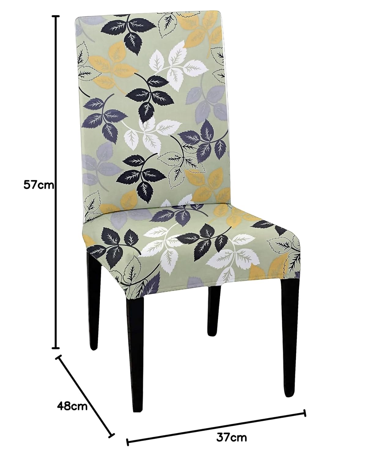 LAZI | Green leaf printed chair covers sizes on livebetterindia.com