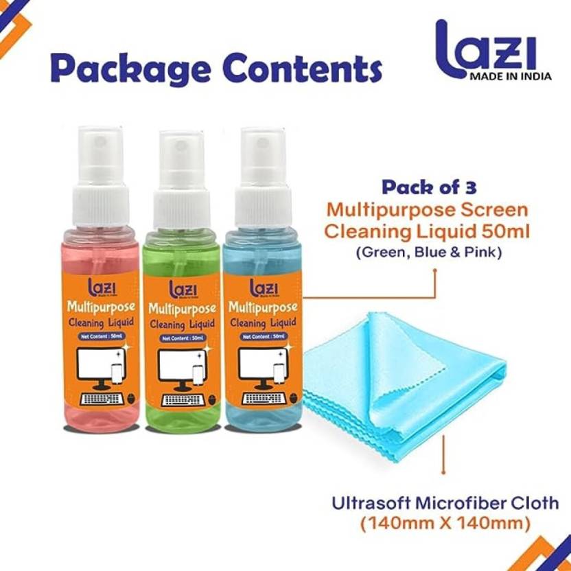 LAZI | cleaning Spray with mocrofiber cloth on livebetterindia.com