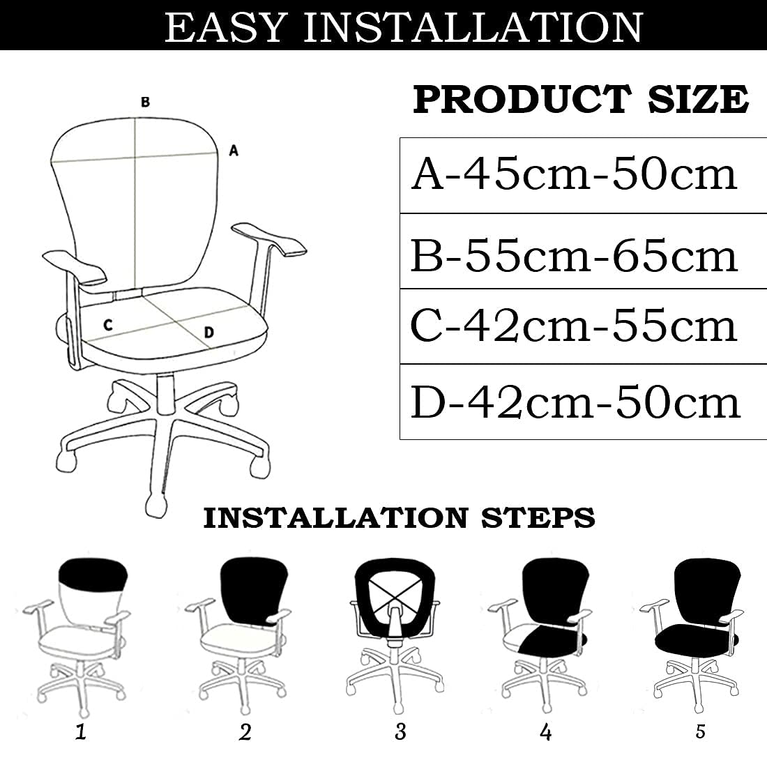 LAZI Green Brick Print Polyester Blend Chair Cover for Office Executive Chair Slipcover