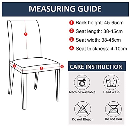 LAZI Green Printed Stretchable Polyester Blend Dining Chair Cover and Slipcover