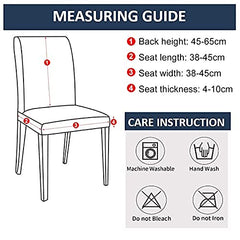 LAZI Green Printed Stretchable Polyester Blend Dining Chair Cover and Slipcover