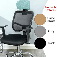 LAZI Green Printed Polyester Blend Office Boss Chair Headrest Protector and Cover