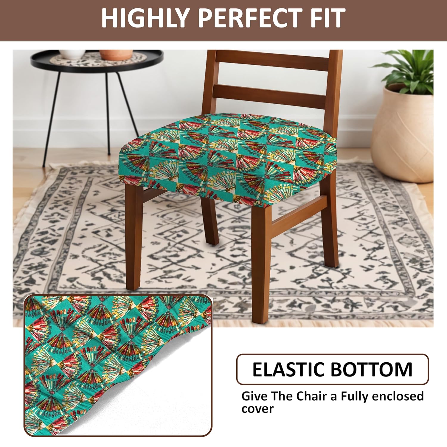 LAZI | Wooden dining chair base cover on livebetterindia.com