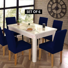 LAZI Navy Blue Dining Chair Seat Cover Slipcover for Dining Table chair Cover