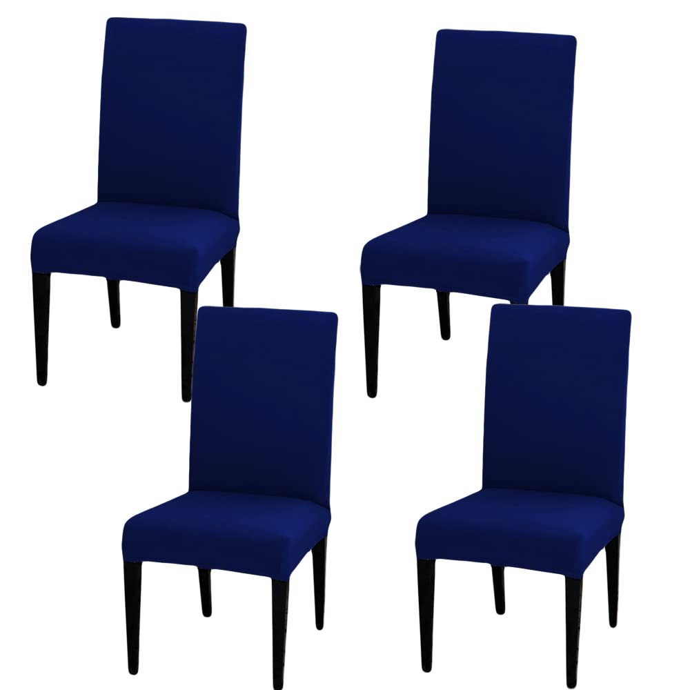 LAZI Navy Blue Dining Chair Seat Cover Slipcover for Dining Table chair Cover