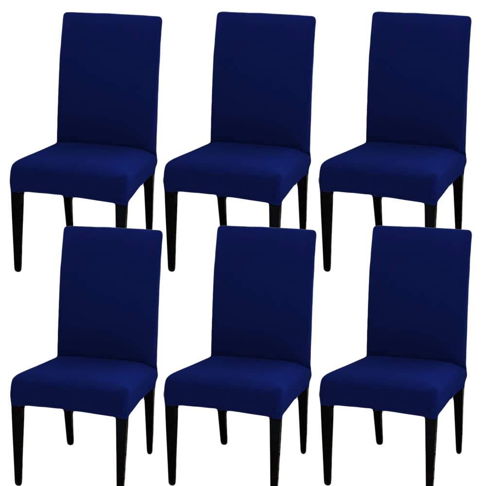 LAZI Navy Blue Dining Chair Seat Cover Slipcover for Dining Table chair Cover