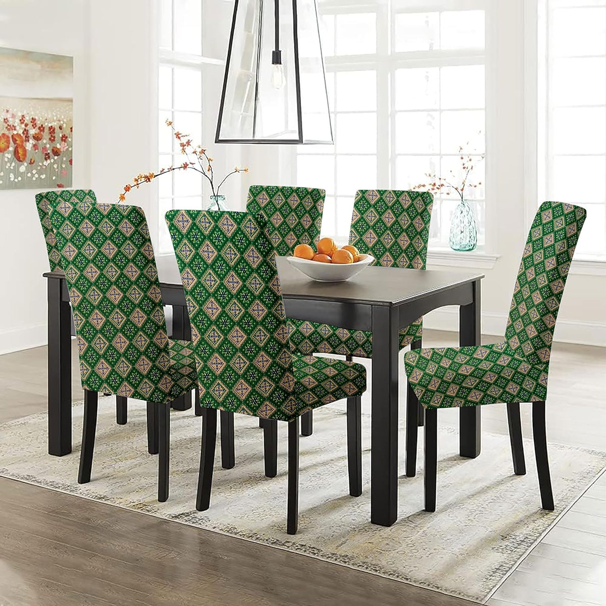 LAZI | 6 seater dining chair cover pack on livebetterindia.com