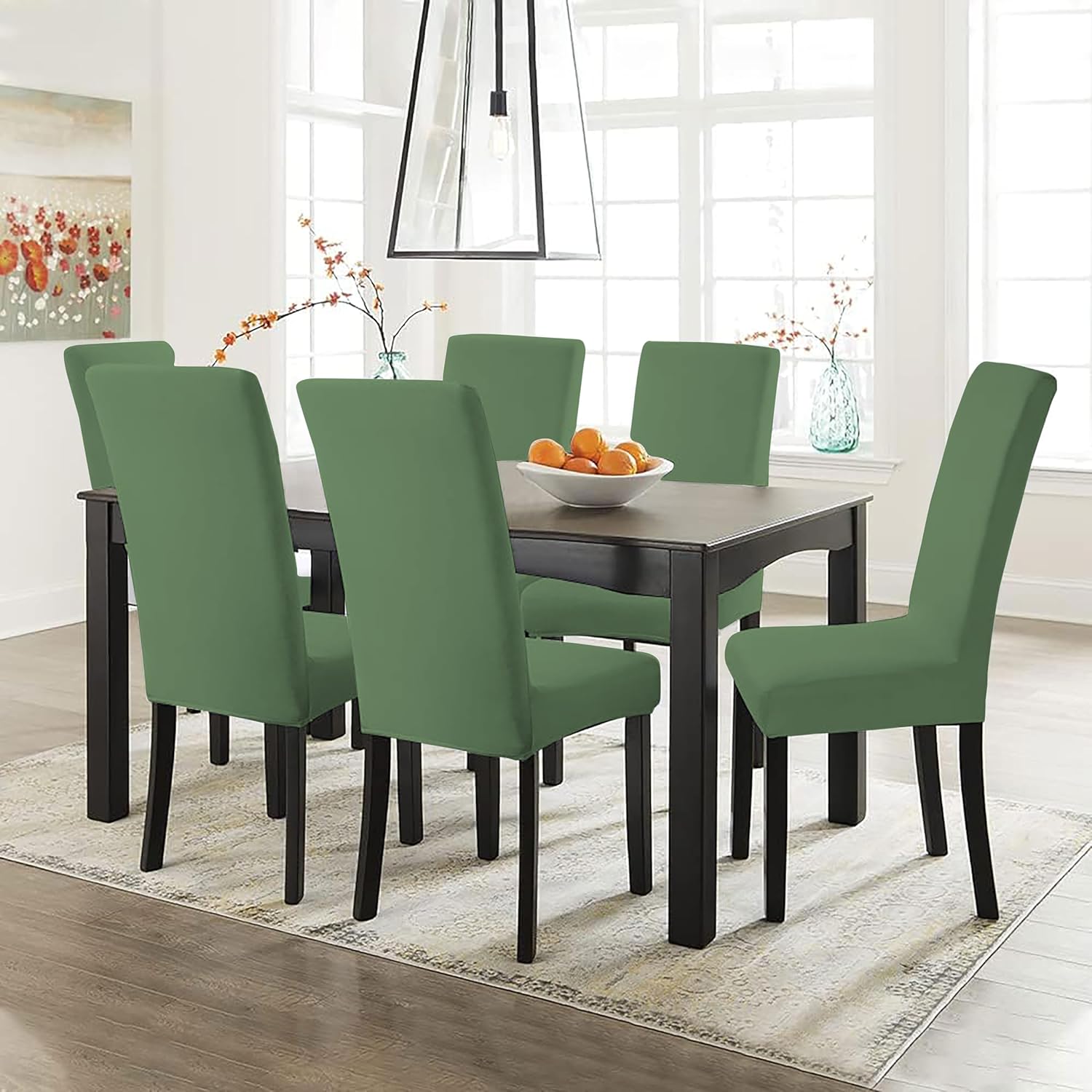 LAZI | Set of 6 dining chair set of slipcovers on livebetterindia.com