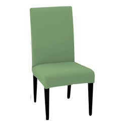 LAZI Polyester Pista Green Stretchable Chair Cover and Slipcover for Dining Chair