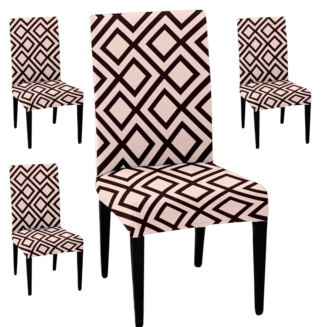LAZI Printed Chair Seat Cover and Cushion Protector for Dining Chairs